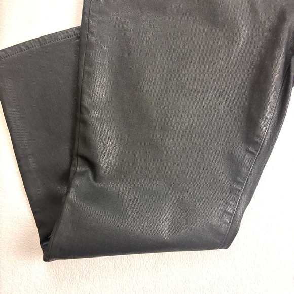 NWOT Good American Black Coated Midrise Tummy Control Butt Lift Pants (15) - Picture 5 of 15